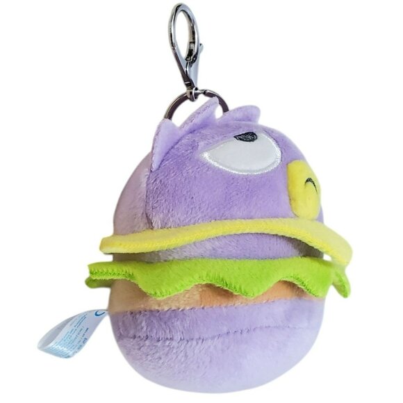 Sanrio Plush Burger Charm Clip Kidrobot Jacket Backpack Zipper Pull Key Maru - Picture 4 of 9